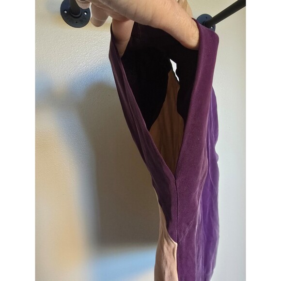 Diane Von Furstenberg color block silk baseball style shirt women's size medium - Picture 4 of 10